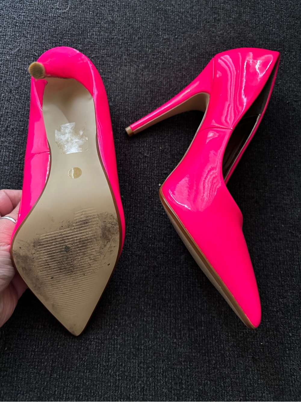 Worthington Neon Pink Pointed-Toe Pumps - Picture 3 of 6
